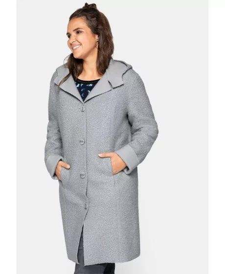 Sheego mētelis bez oderējuma no cirtaina bouclé auduma Sheego - 1