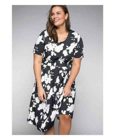 Sheego medvilnės suknelė su kūną formuojančiu apatiniu Sheego - 2