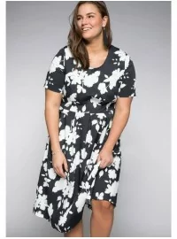 Sheego medvilnės suknelė su kūną formuojančiu apatiniu Sheego - 2