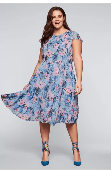 Joe Browns šifona kleita ar ziediem Sheego - 1