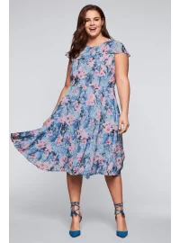 Joe Browns šifona kleita ar ziediem Sheego - 1