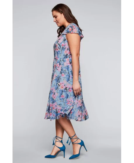 Joe Browns šifona kleita ar ziediem Sheego - 2