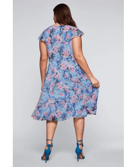 Joe Browns šifona kleita ar ziediem Sheego - 3