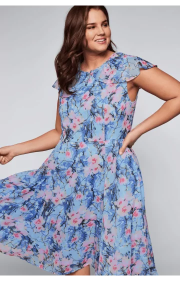 Joe Browns šifona kleita ar ziediem Sheego - 4