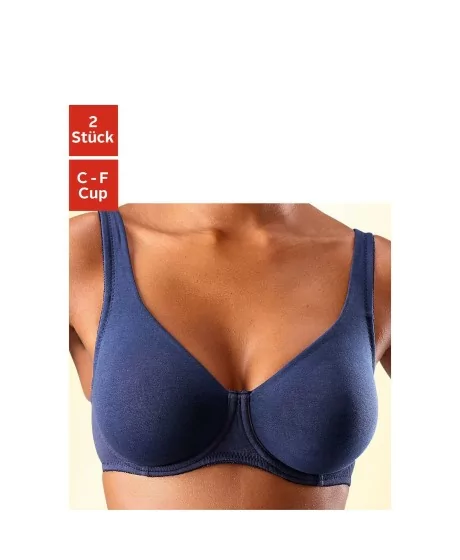 2-in-1 Petite Fleur mažinančios medvilnės liemenėlės  - 2