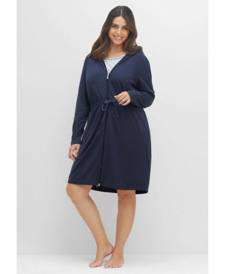 Mājīgs Sheego halāts ar divpusēju rāvējslēdzēju