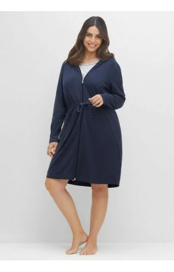 Mājīgs Sheego halāts ar divpusēju rāvējslēdzēju