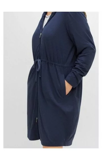 Mājīgs Sheego halāts ar divpusēju rāvējslēdzēju