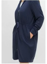 Mājīgs Sheego halāts ar divpusēju rāvējslēdzēju