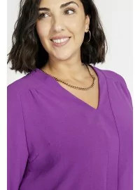 SPG WOMAN Vienkrāsaina blūze ar garām piedurknēm SPG WOMAN - 3