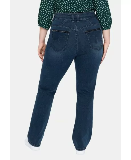 Taisna piegriezuma džinsi ar augstu jostasvietu Sheego