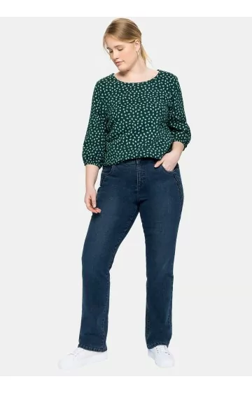 Taisna piegriezuma džinsi ar augstu jostasvietu Sheego