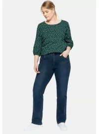 Taisna piegriezuma džinsi ar augstu jostasvietu Sheego