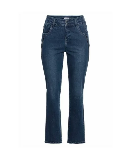 Taisna piegriezuma džinsi ar augstu jostasvietu Sheego