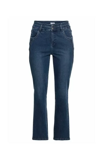 Taisna piegriezuma džinsi ar augstu jostasvietu Sheego