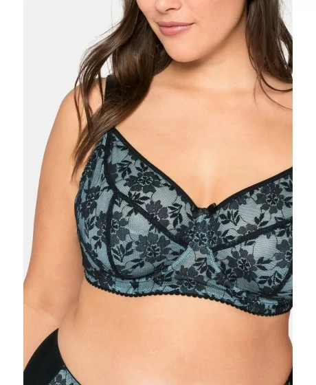 Sheego mežģīņu krūšturis ar lokiem