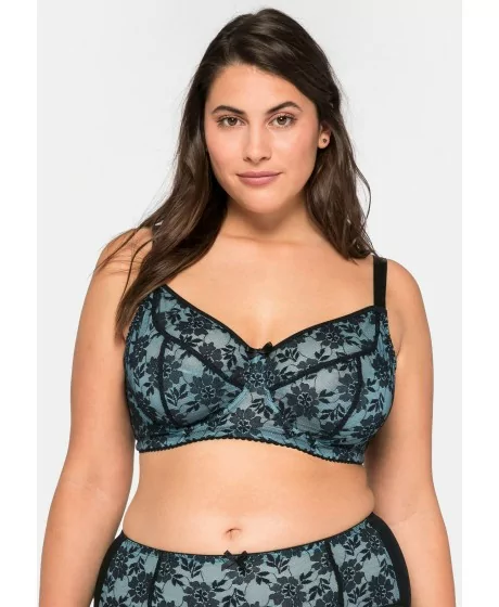 Sheego mežģīņu krūšturis ar lokiem