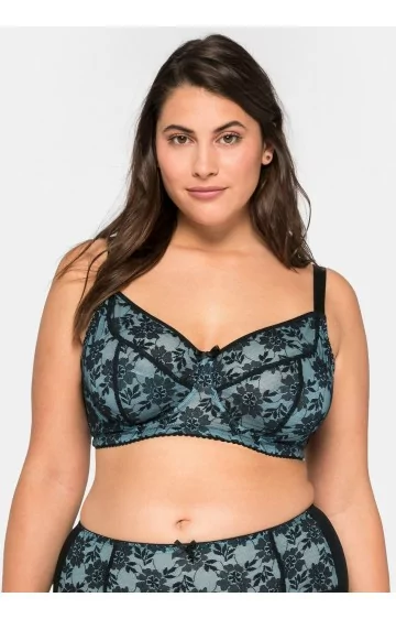 Sheego mežģīņu krūšturis ar lokiem