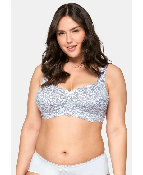 Sheego mežģīņu krūšturis ar lokiem