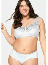 Sheego krūšturis bez siksnām ar platām lencītēm