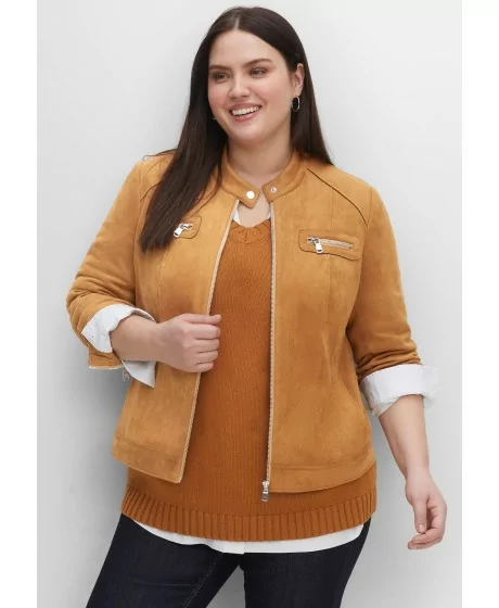 Sheego jaka no zamšādas imitācijas