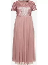 Sheego vakarkleita ar īsām piedurknēm