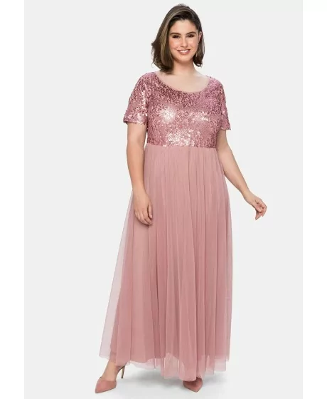 Sheego vakarkleita ar īsām piedurknēm