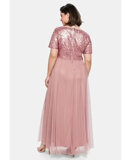 Sheego vakarkleita ar īsām piedurknēm