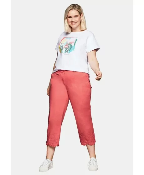 Sheego kapri bikses ar izšūtiem galiem