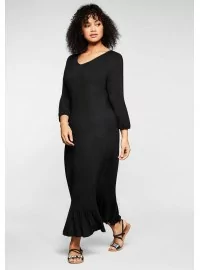 Taisna piegriezuma adīta kleita Sheego