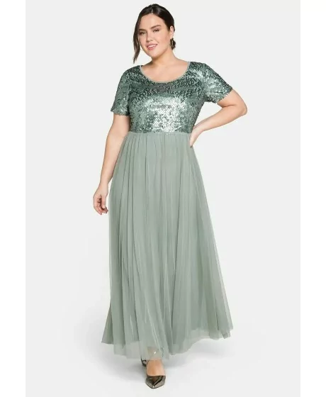 Sheego vakarkleita ar īsām piedurknēm