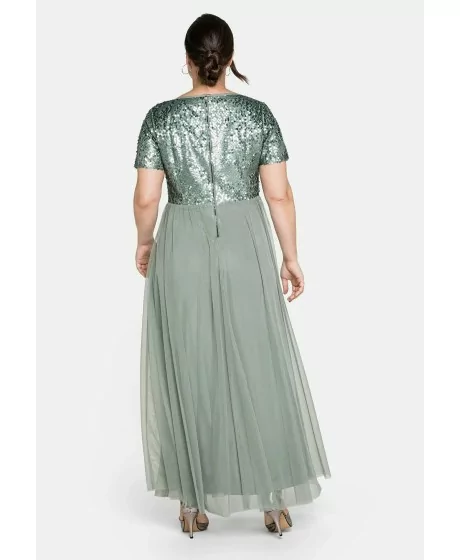 Sheego vakarkleita ar īsām piedurknēm