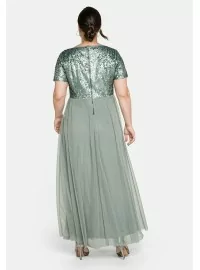 Sheego vakarkleita ar īsām piedurknēm