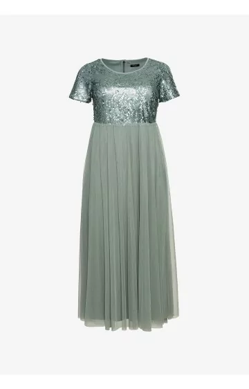 Sheego vakarkleita ar īsām piedurknēm