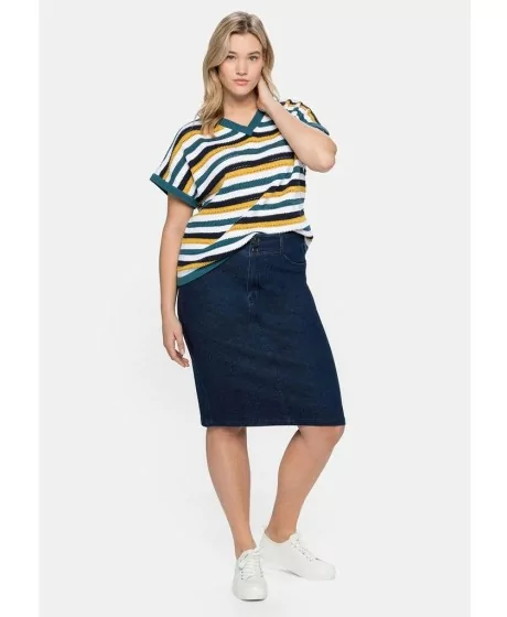 Kokvilnas džemperis bez piedurknēm Sheego