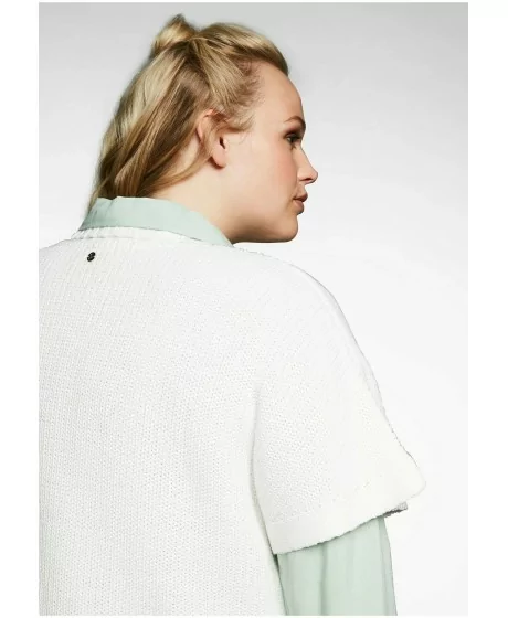 Garais džemperis Sheego ar augstu apkakli