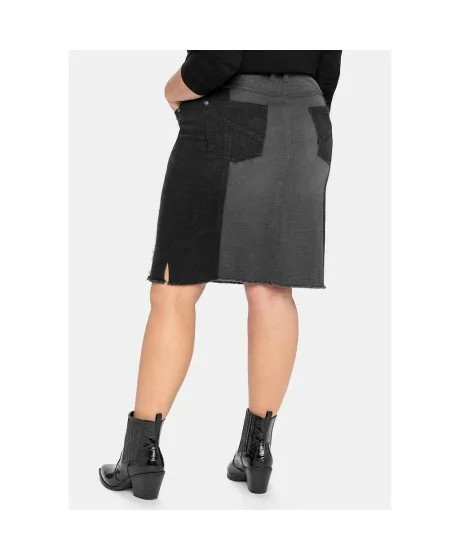 Sheego džinsa svārki ar figūru savelkošu efektu