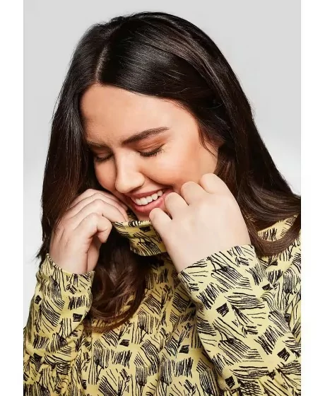 Sheego blūze ar augstu apkakli