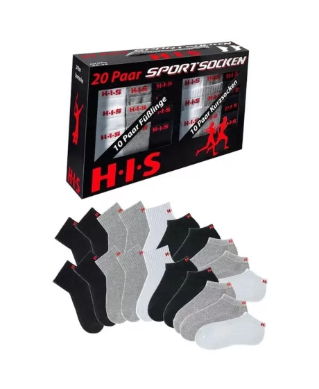 H.I.S zeķu komplekts (20 pāri)