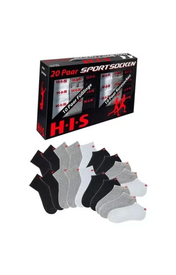 H.I.S zeķu komplekts (20 pāri)