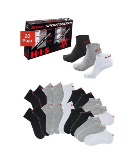 H.I.S zeķu komplekts (20 pāri)