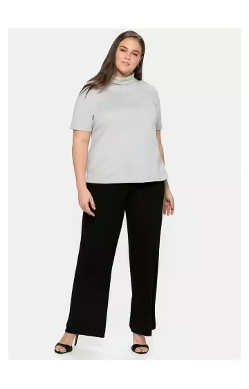 Sheego adīta blūze ar augstu apkakli