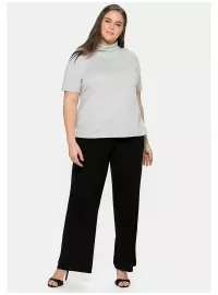 Sheego adīta blūze ar augstu apkakli