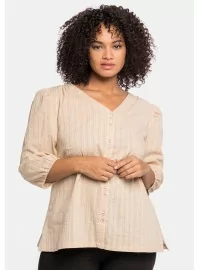 Sheego blūze ar V veida kakla izgriezumu