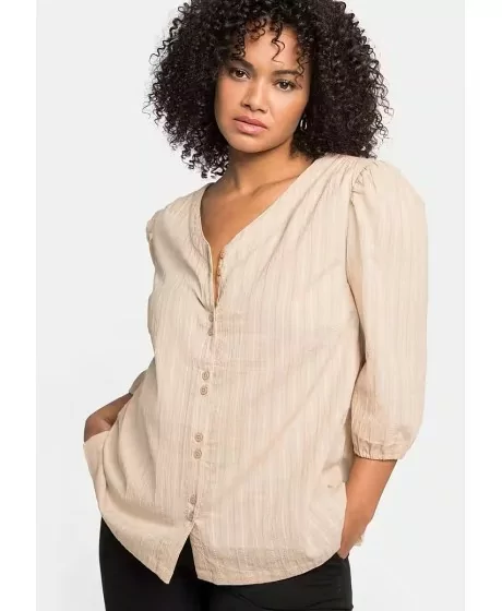 Sheego blūze ar V veida kakla izgriezumu