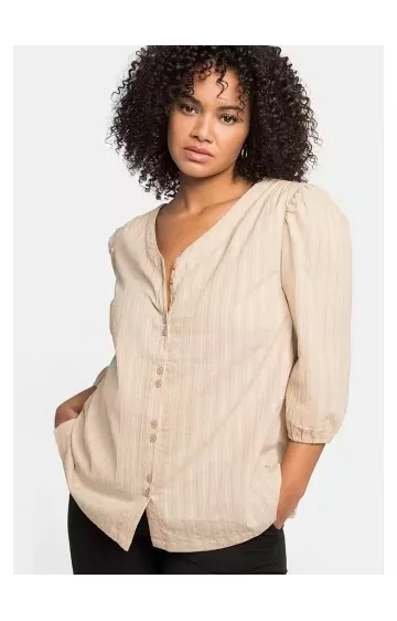 Sheego blūze ar V veida kakla izgriezumu