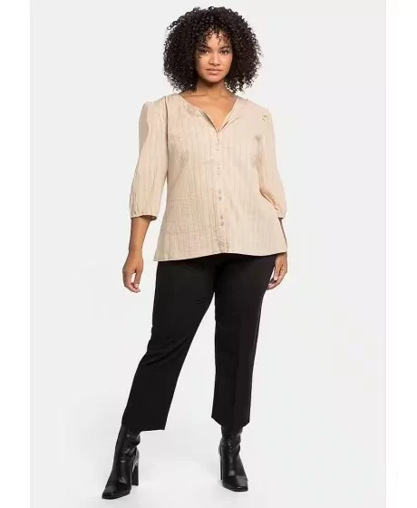 Sheego blūze ar V veida kakla izgriezumu