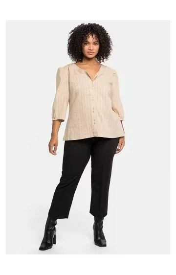 Sheego blūze ar V veida kakla izgriezumu