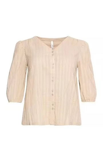 Sheego blūze ar V veida kakla izgriezumu