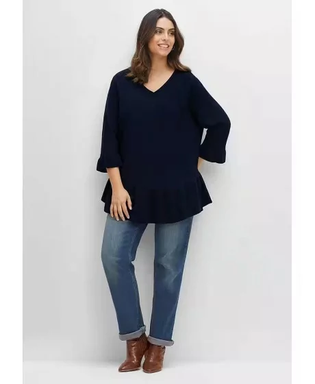 Plāna adījuma džemperis Sheego